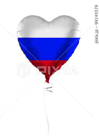 Russia concept. Balloon with Russian flag isolated Russia concept. Balloon with Russian flag isolated 99145576
