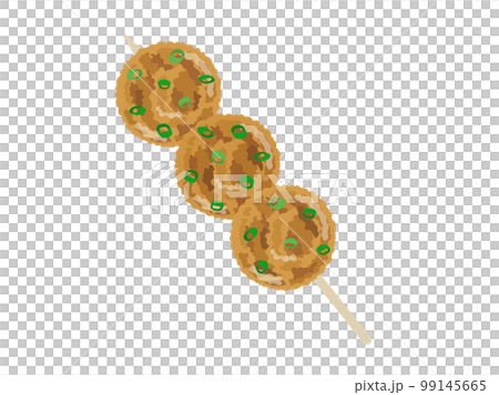 焼き鳥の、つくね団子の串焼きのイラスト 99145665