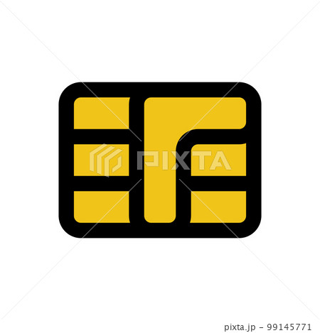 Credit card chip icon line isolated on white background. Black flat thin icon on modern outline style. Linear symbol and editable stroke. Simple and pixel perfect stroke vector illustration. 99145771