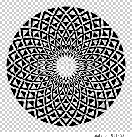 Abstract Decorative Radial Circle Pattern. Round Design Element. Vector Art. 99145834