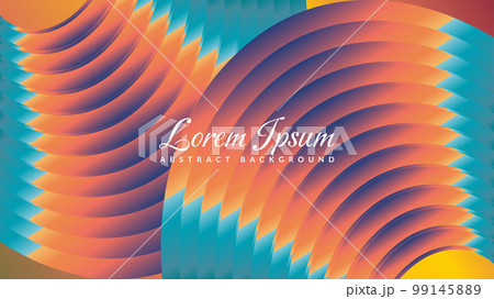 retro curved layer with multicolor gradient . abstract background design template 99145889
