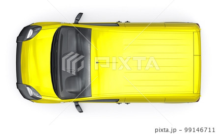 Yellow Small commercial delivery van on a white background. Courier delivery of orders. 3d rendering Yellow Small commercial delivery van on a white background. Courier delivery of orders. 3d rendering 99146711