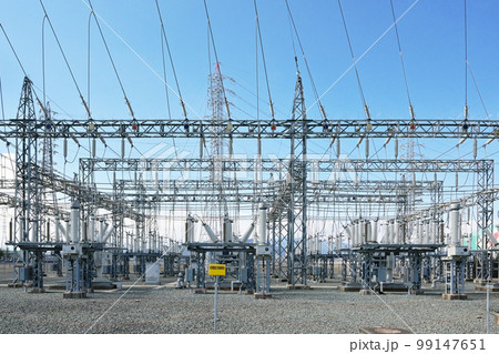 変電所　パワーグリッド　変電設備　エネルギー　送電施設 99147651