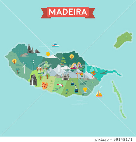 Stylized Madeira Map. 99148171