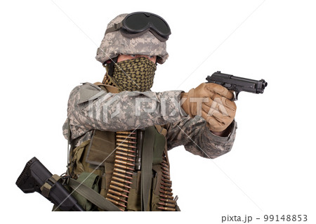 U.S. Army soldier fire handgun 99148853