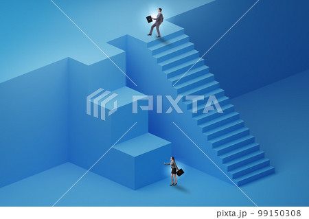 Gender inequality in career ladder concept Gender inequality in career ladder concept 99150308