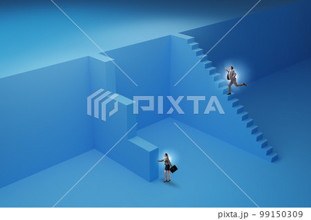 Gender inequality in career ladder concept 99150309