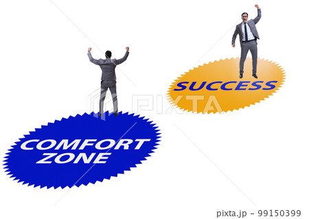 Concept of leaving the comfort zone Concept of leaving the comfort zone 99150399