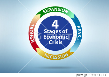 Illustration of four stages of crisisのイラスト素材 [99151274] - PIXTA