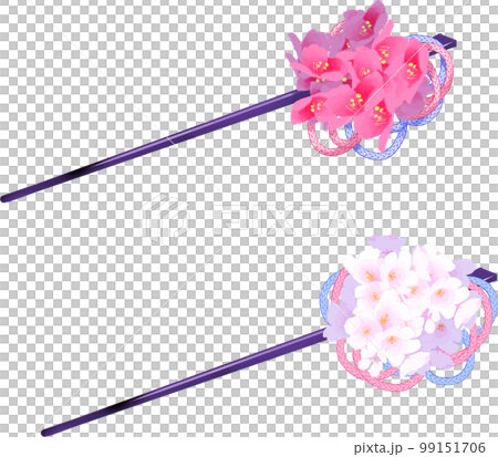 illustration of kanzashi illustration of kanzashi 99151706