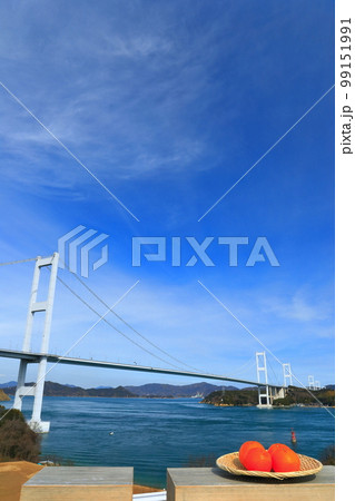 【愛媛県】ミカンと来島海峡大橋(しまなみ海道) 【愛媛県】ミカンと来島海峡大橋(しまなみ海道) 99151991