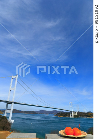 【愛媛県】ミカンと来島海峡大橋(しまなみ海道) 【愛媛県】ミカンと来島海峡大橋(しまなみ海道) 99151992