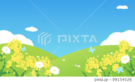春の野原の背景 春の野原の背景 99154526