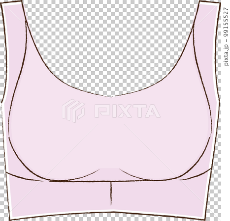 ピンクのブラジャーのイラスト（ナイトブラ・補正下着） 99155527