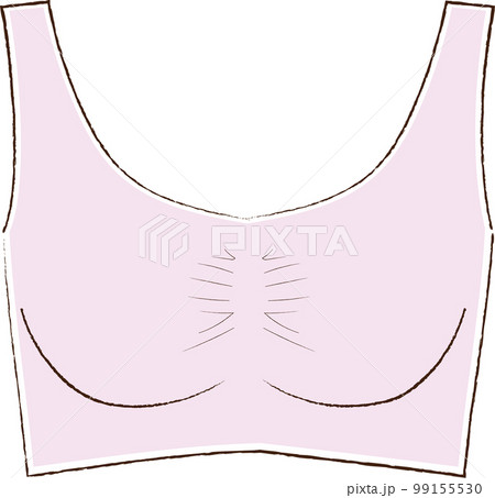 ピンクのブラジャーのイラスト（ナイトブラ・マタニティブラ） 99155530
