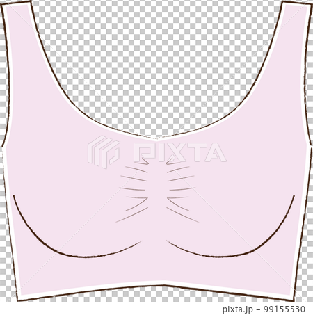 ピンクのブラジャーのイラスト（ナイトブラ・マタニティブラ） 99155530