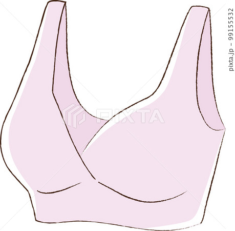 ピンクのブラジャーのイラスト（ナイトブラ・マタニティブラ） 99155532