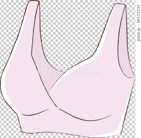 ピンクのブラジャーのイラスト（ナイトブラ・マタニティブラ） 99155532