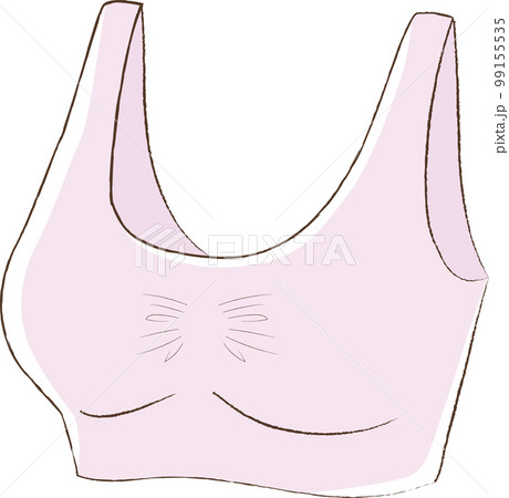 ピンクのブラジャーのイラスト（ナイトブラ・ノンワイヤーブラ） 99155535