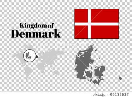デンマーク　国旗/地図/領土 99155637