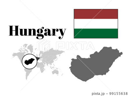 ハンガリー　国旗/地図/領土