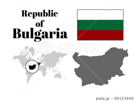 ブルガリア 国旗/地図/領土のイラスト素材 [99155640] - PIXTA