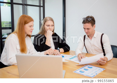 Group of business people meeting team for planning and strategy marketing at office. Group of business people meeting team for planning and strategy marketing at office. 99155865