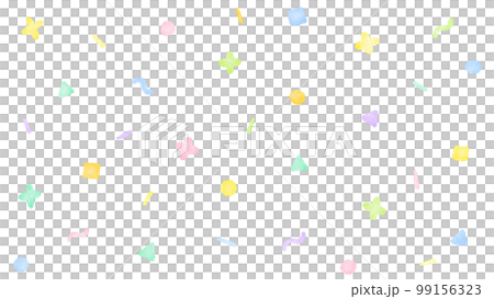 流行柔和色彩幾何圖案背景可愛手繪水彩插圖 99156323