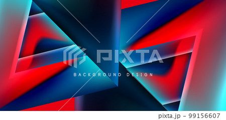 Futuristic triangle vector abstract background with colorful fluid gradients Futuristic triangle vector abstract background with colorful fluid gradients 99156607
