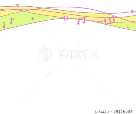 音楽音符イメージフレーム素材 99156634