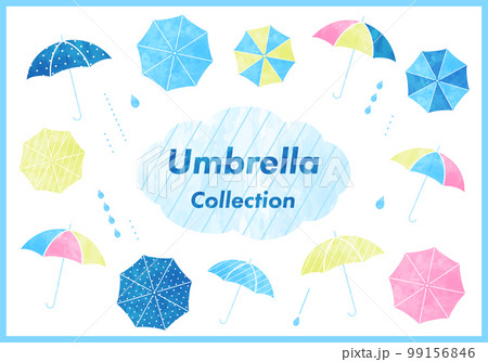 手描きの傘のベクターイラストセット 99156846