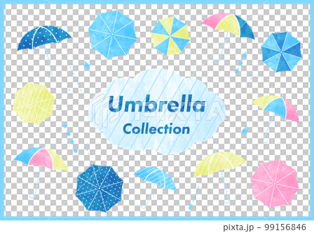 Vector illustration set of hand drawn umbrellas 99156846