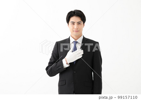 ビジネスマン　ポートレート　白手袋 99157110