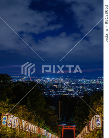 高良大社から眺める久留米市の夜景 99158063