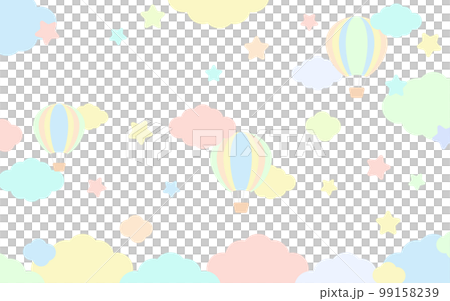 Dreamy balloons and striped background 99158239