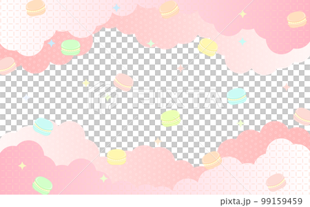雲と散りばめられたマカロンの背景 雲と散りばめられたマカロンの背景 99159459