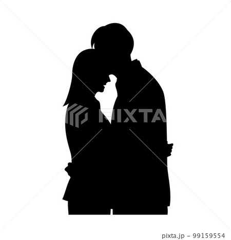 抱き合う男女のシルエット 抱き合う男女のシルエット 99159554