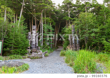 長野県　白駒池　登山口入口 99160376