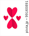 simple clean card with hearts. valentine party greeting design 99160891