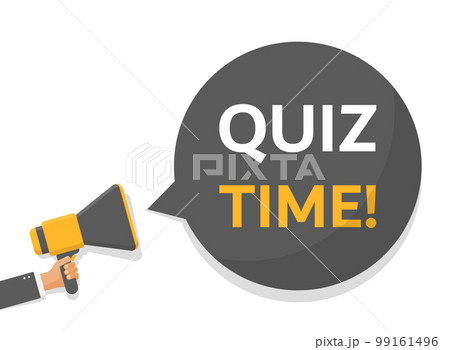 Megaphone with quiz speech bubble icon in flat style. Questionnairevector illustration on isolated background. Exam interview sign business concept. Megaphone with quiz speech bubble icon in flat style. Questionnairevector illustration on isolated background. Exam interview sign business concept. 99161496