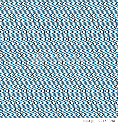 波模様の背景イラスト、ウェーブストライプのリピートパターン、曲線のシームレスパターン 99163398