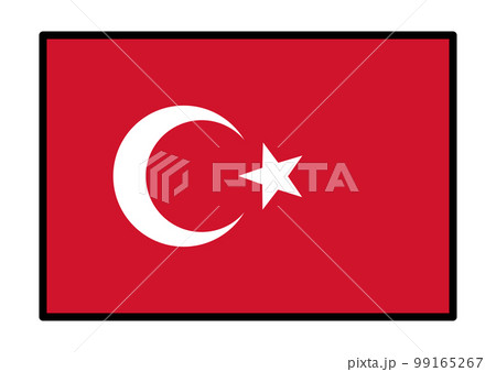 トルコ・シリア地震支援　トルコの国旗のイラスト