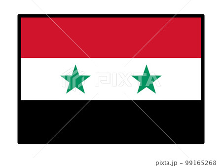 トルコ・シリア地震支援　シリアの国旗のイラスト