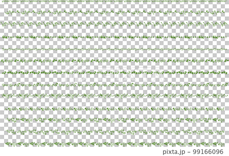 手書きの草木のラインセット 99166096