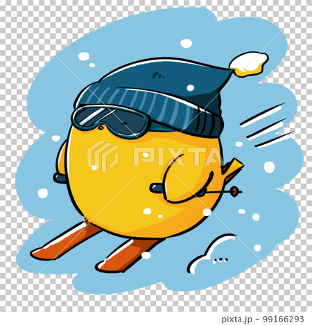[插圖素材]可愛的小妞滑雪 99166293