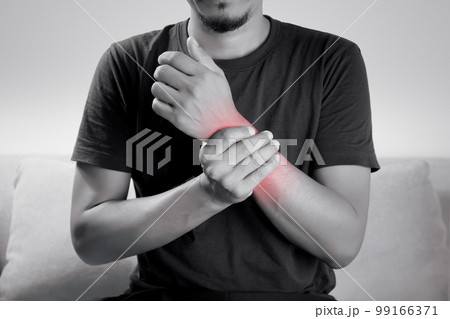 Arthritis in the wrist. Arthritis in the wrist. 99166371