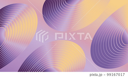 Retro geometric rounded shape with orange purple color gradient. Abstract background design template Retro geometric rounded shape with orange purple color gradient. Abstract background design template 99167017