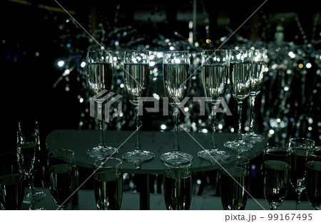 lot of glasses of champagne lot of glasses of champagne 99167495