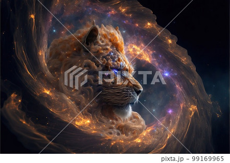 最大4Kサイズ以上、宇宙とライオンをモチーフにした幻想的なイラスト 最大4Kサイズ以上、宇宙とライオンをモチーフにした幻想的なイラスト 99169965