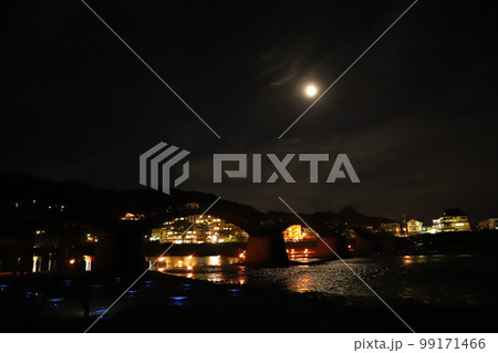 錦帯橋 山口県観光岩国市横山　light up Kintai Bridge  99171466